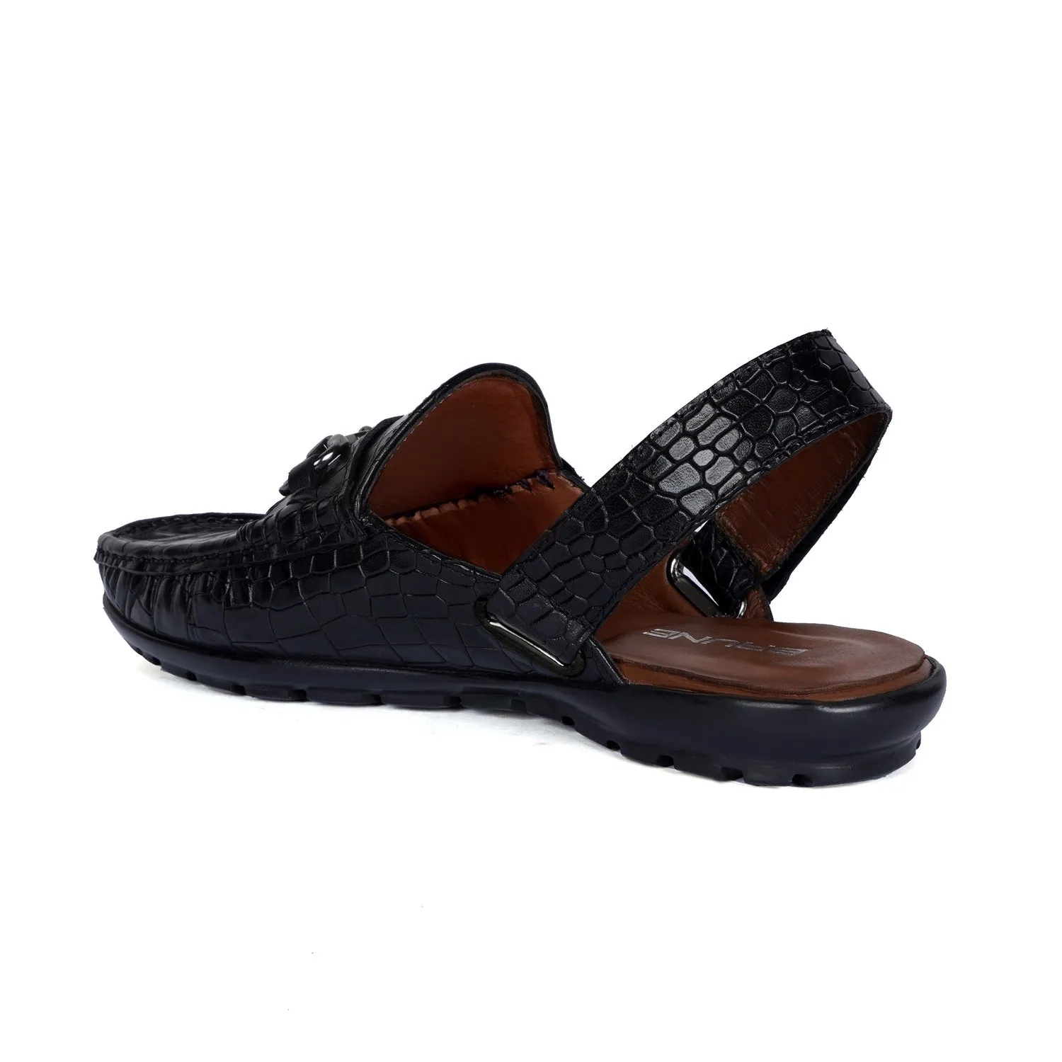 Luxurious Black Moccasins Sandals