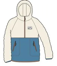 Maine 2.0 Half Zip Eco-Friendly Sherpa Fleece - Atlantic Blue.