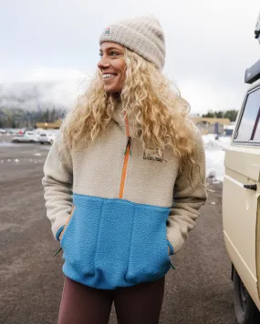 Maine 2.0 Half Zip Eco-Friendly Sherpa Fleece - Atlantic Blue.