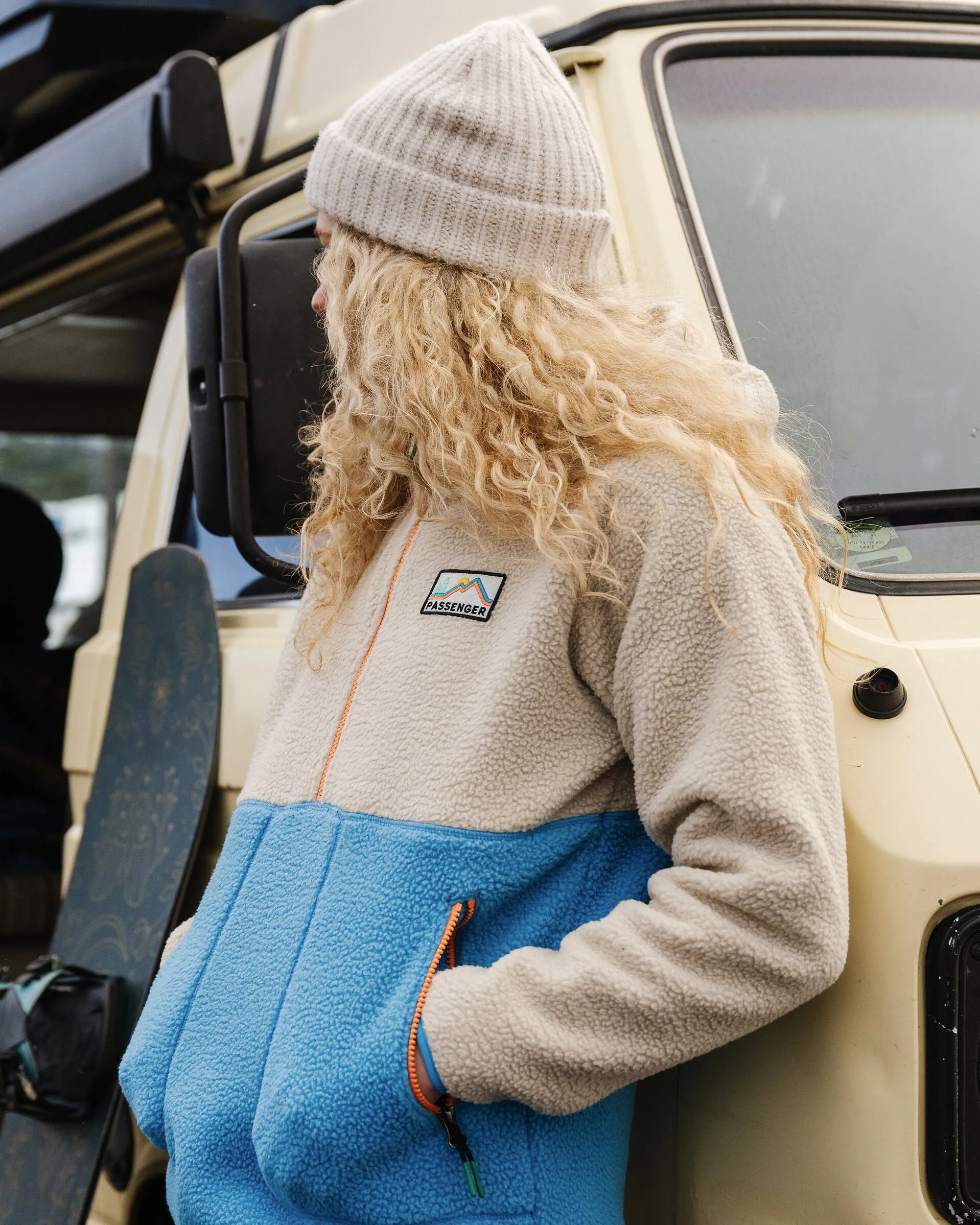 Maine 2.0 Half Zip Eco-Friendly Sherpa Fleece - Atlantic Blue.