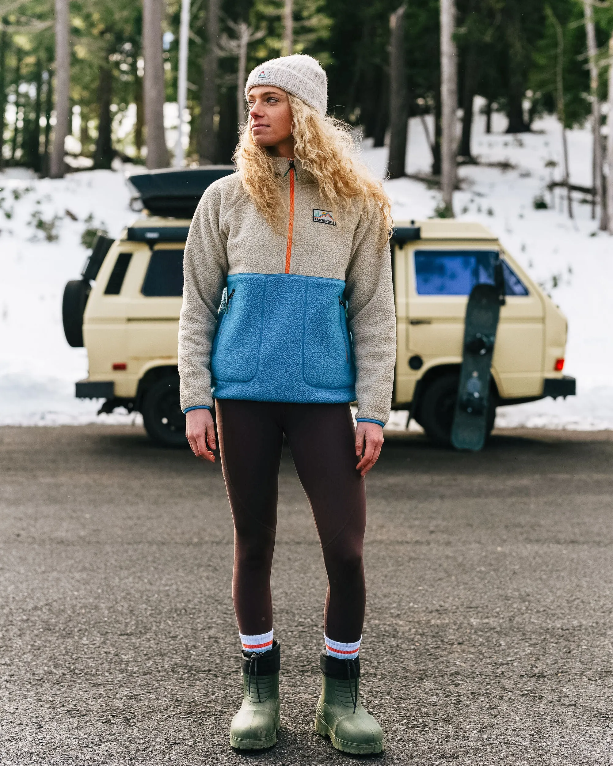 Maine 2.0 Half Zip Eco-Friendly Sherpa Fleece - Atlantic Blue.