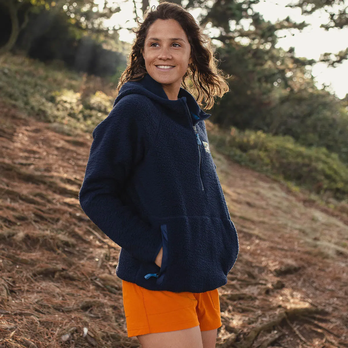 Maine Sherpa Fleece Hoodie - Recycled Navy.