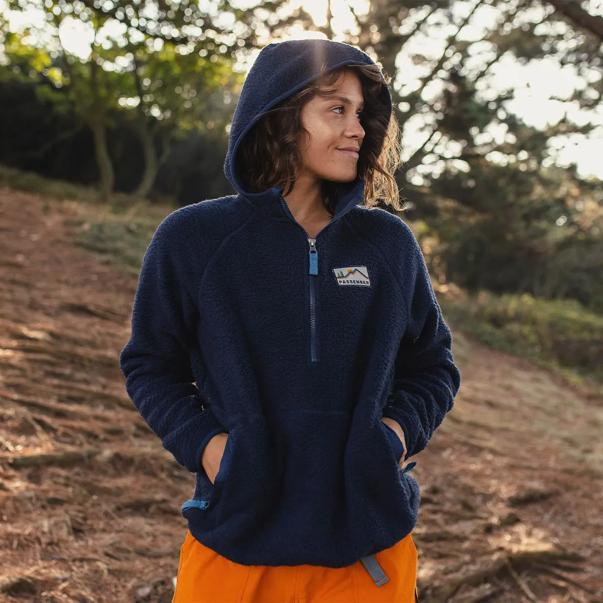 Maine Sherpa Fleece Hoodie - Recycled Navy.