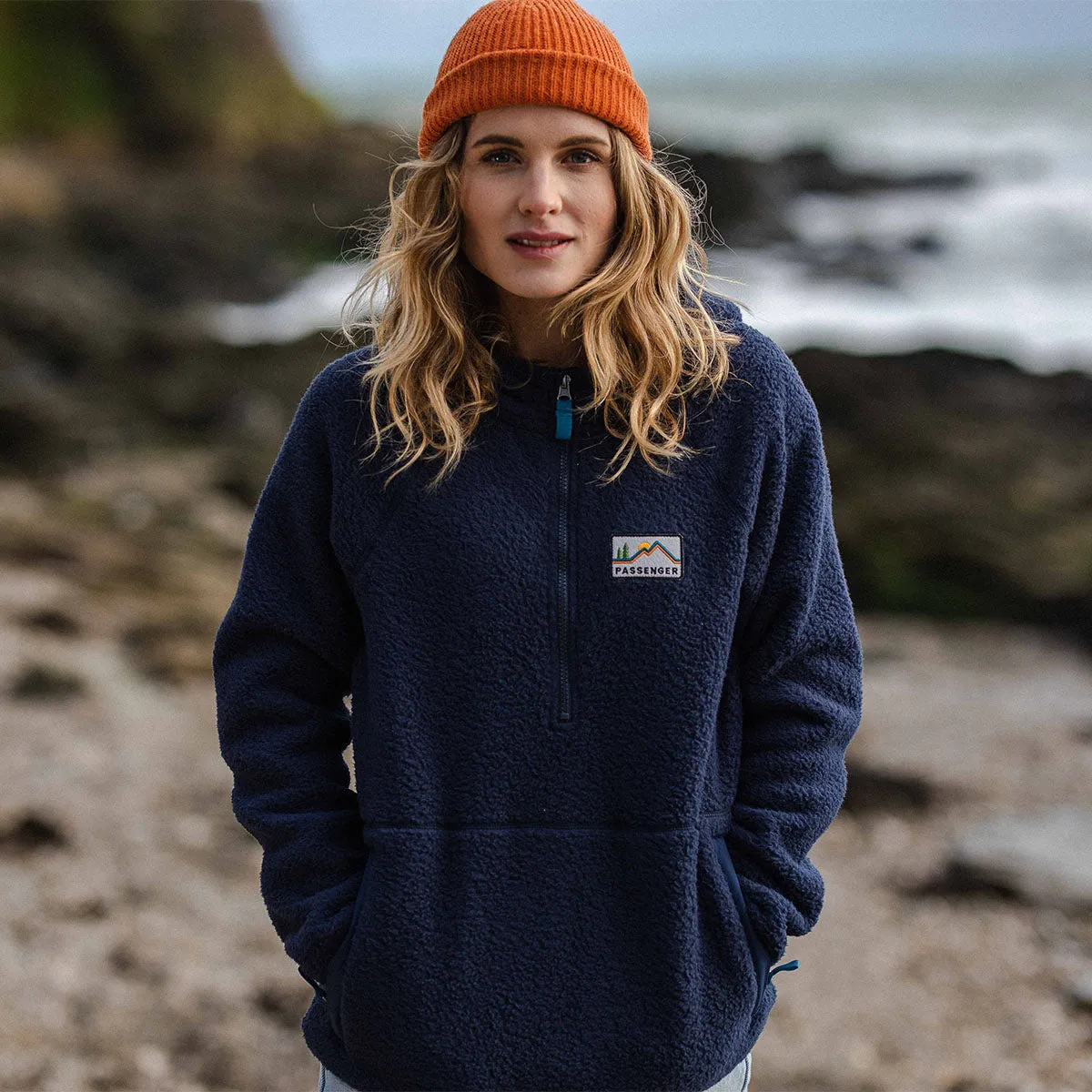 Maine Sherpa Fleece Hoodie - Recycled Navy.