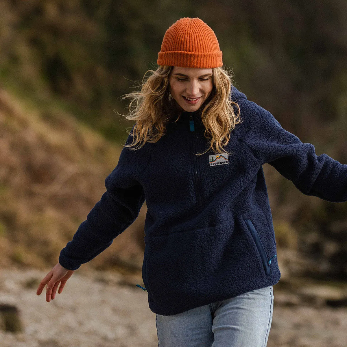 Maine Sherpa Fleece Hoodie - Recycled Navy.