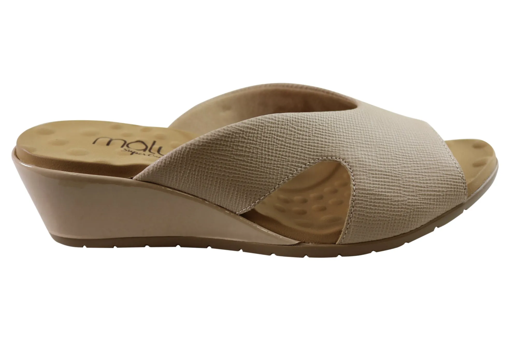 Malu Supercomfort Emerson Womens Comfort Wedge Slides Made In Brazil