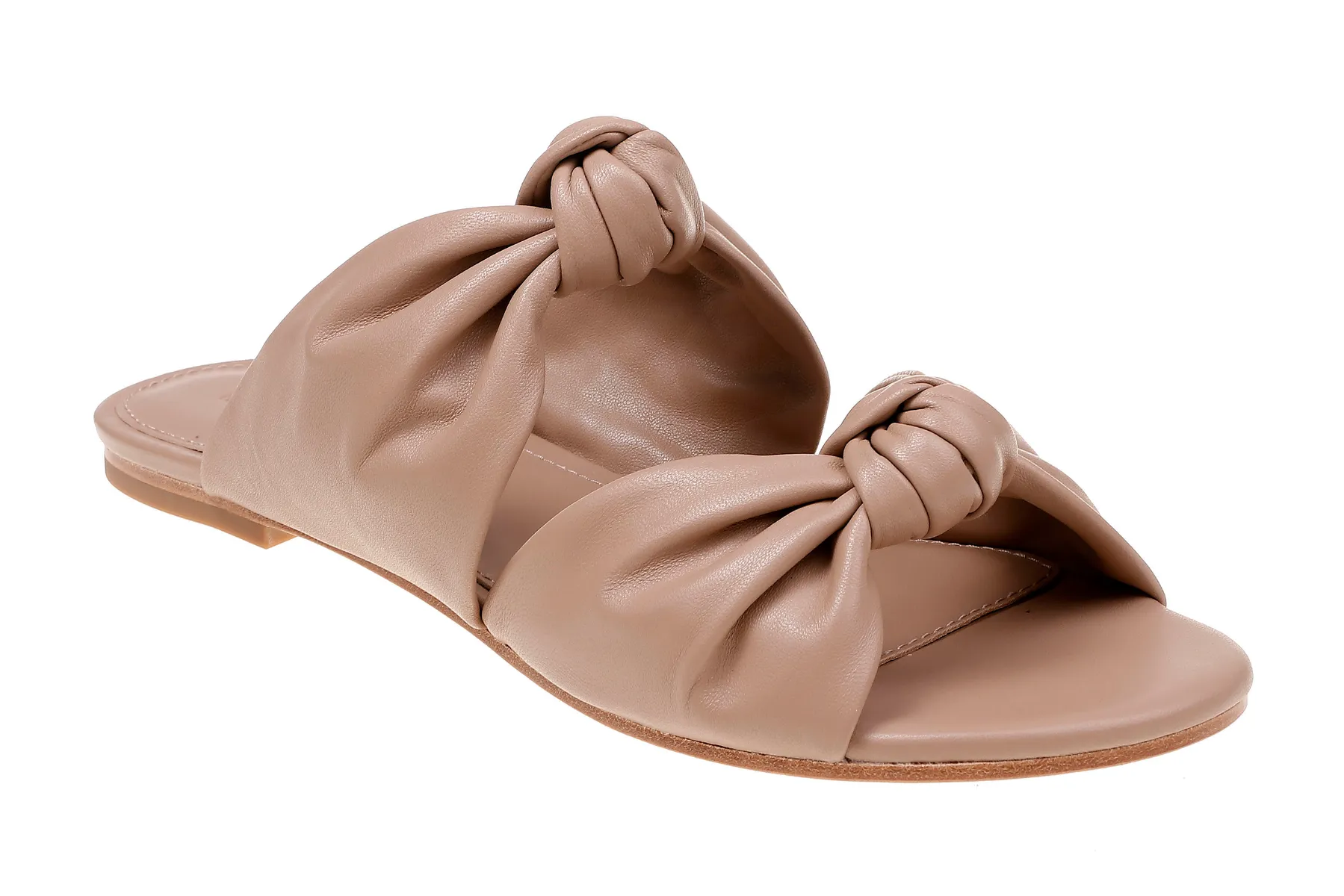 MARA & MINE Isabelle Knot Slides - Tan