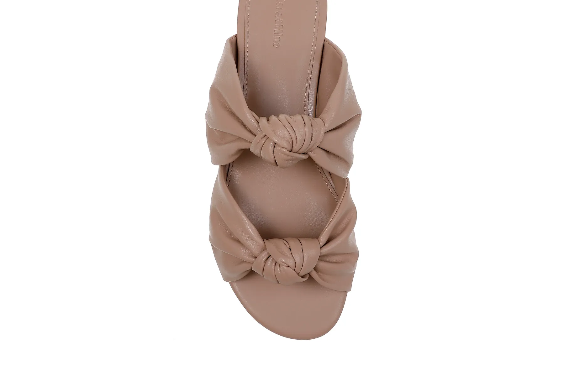 MARA & MINE Isabelle Knot Slides - Tan