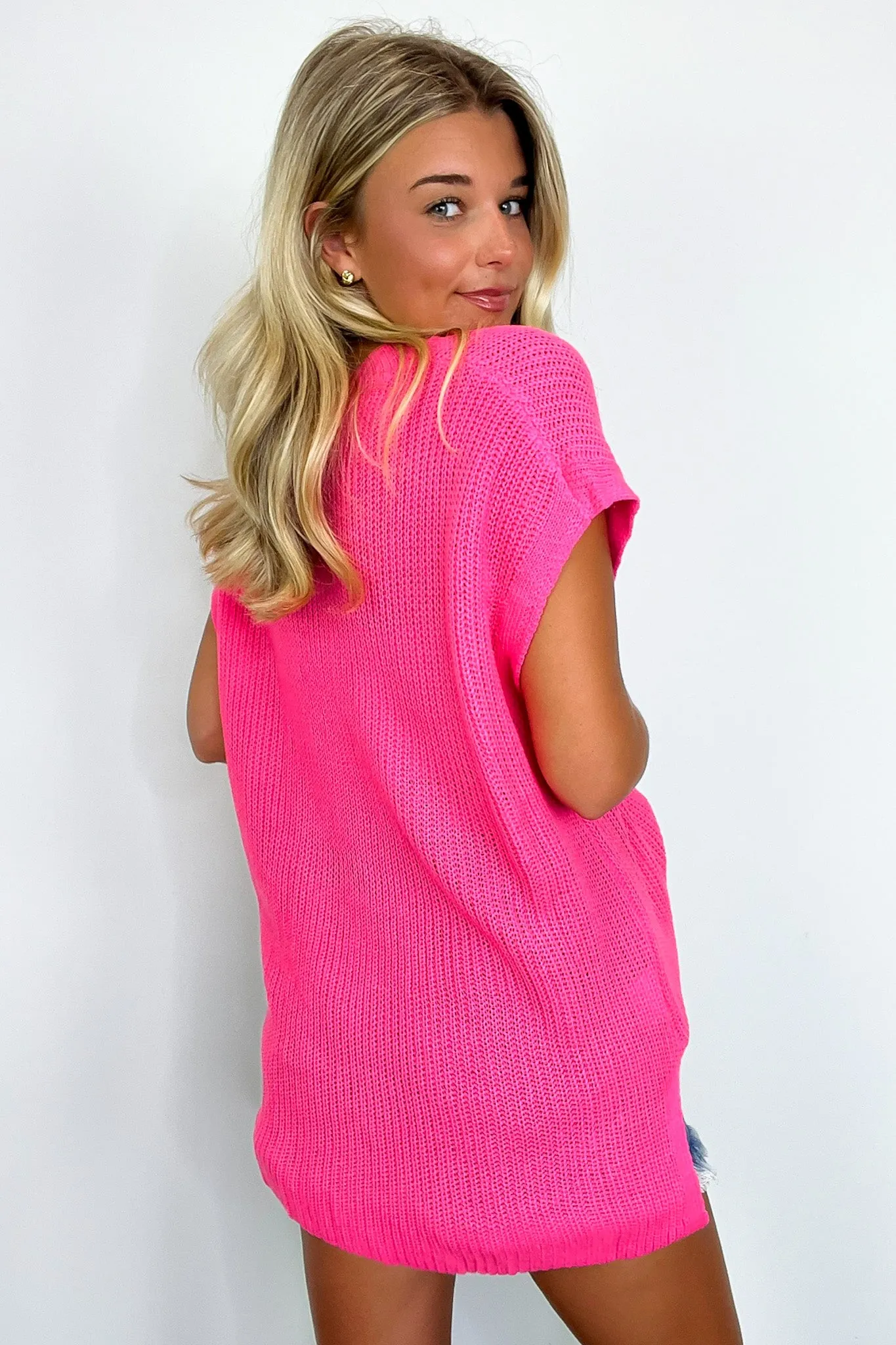 Marieka V-Neck Knit Top with Pockets