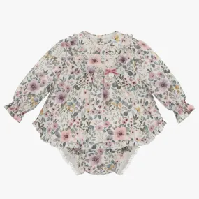 Martin Aranda Floral Dress and Bloomer Set