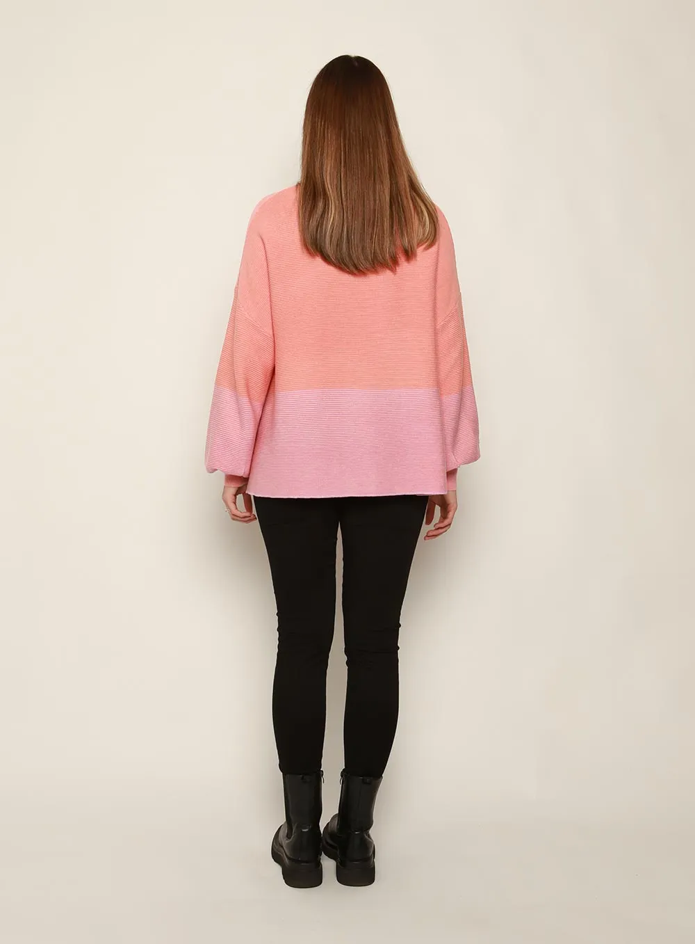 Maya Two Tone Pink Knit