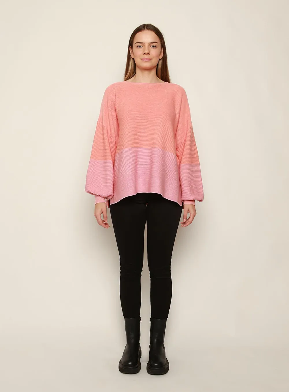 Maya Two Tone Pink Knit