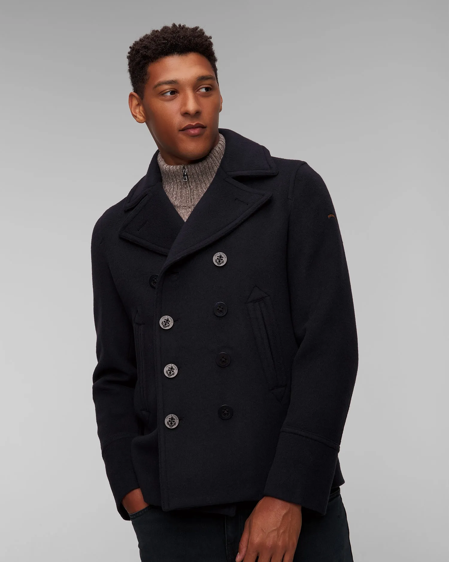 Men's navy blue woolen coat Paul&Shark 14312655-50