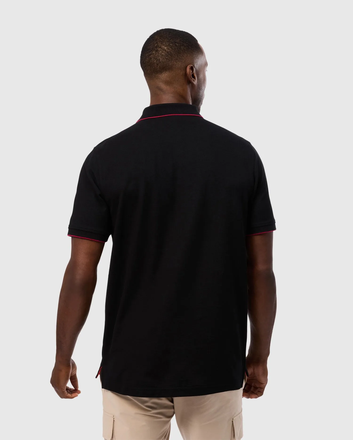 Men's Karl Pique Polo Shirt in Black - Product Code: B6K954D200