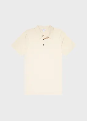 Men's Organic Cotton Polo Shirt in Natural Color