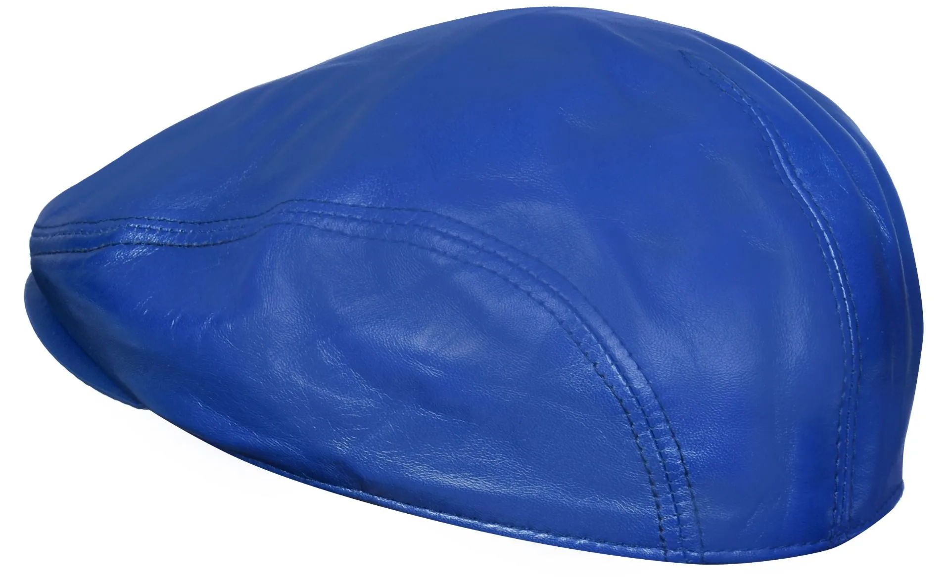 Men's Tan Leather Flat Cap