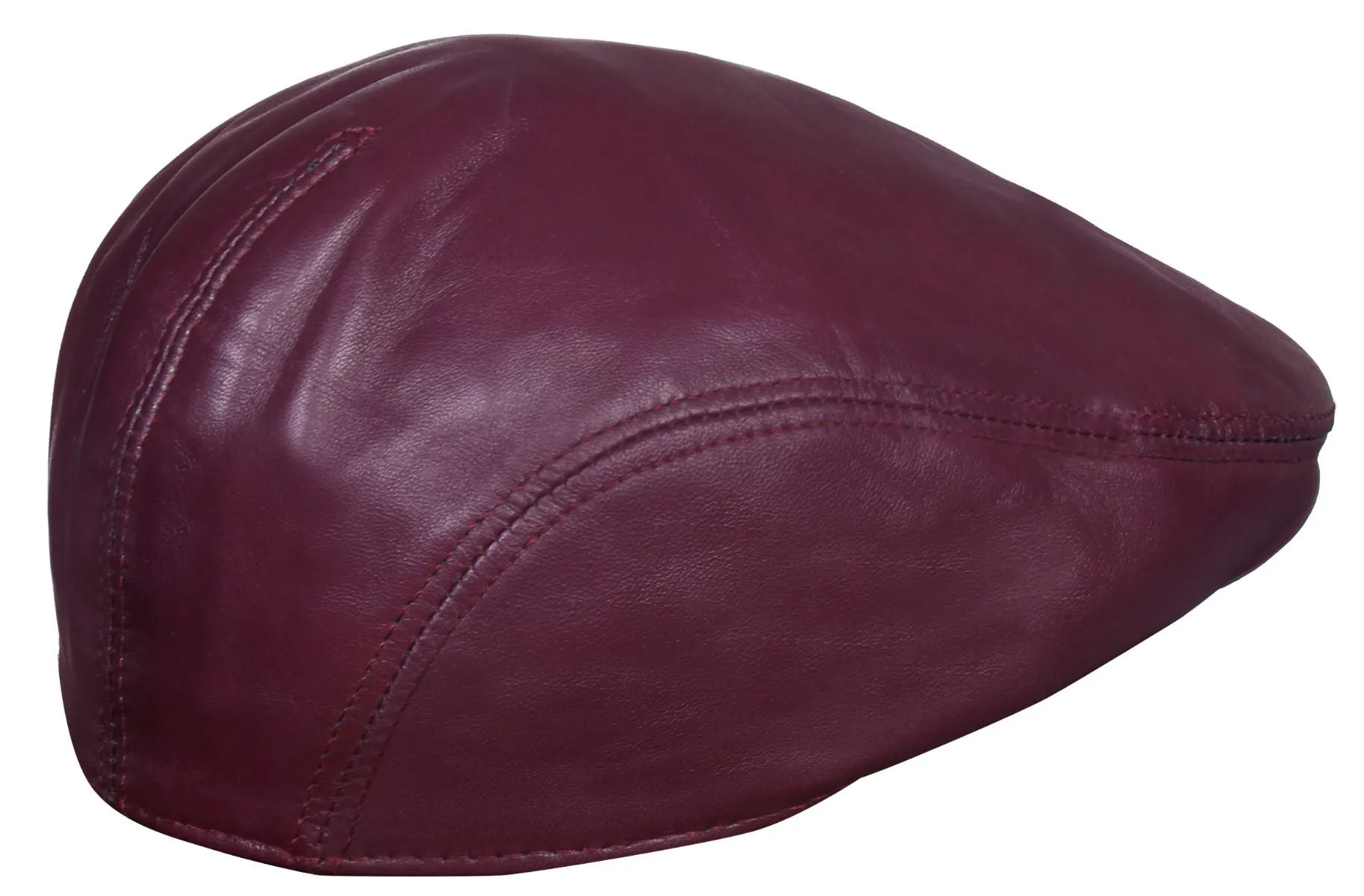 Men's Tan Leather Flat Cap