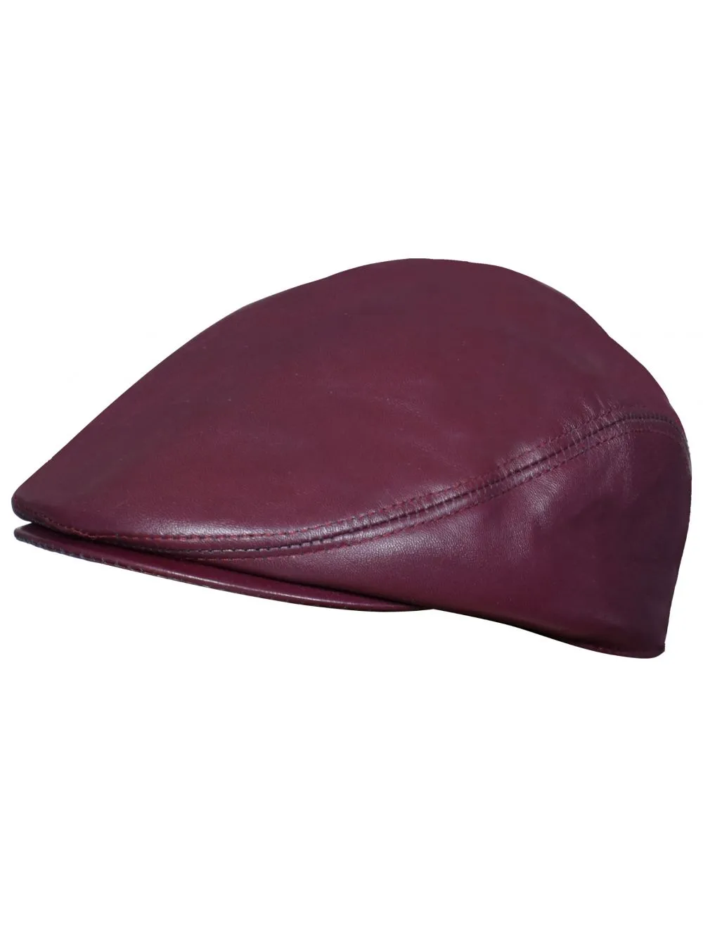 Men's Tan Leather Flat Cap