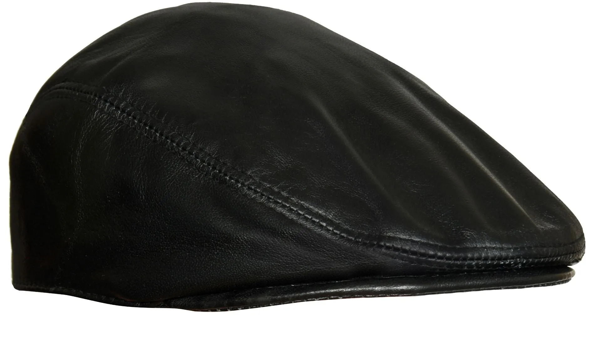 Men's Tan Leather Flat Cap