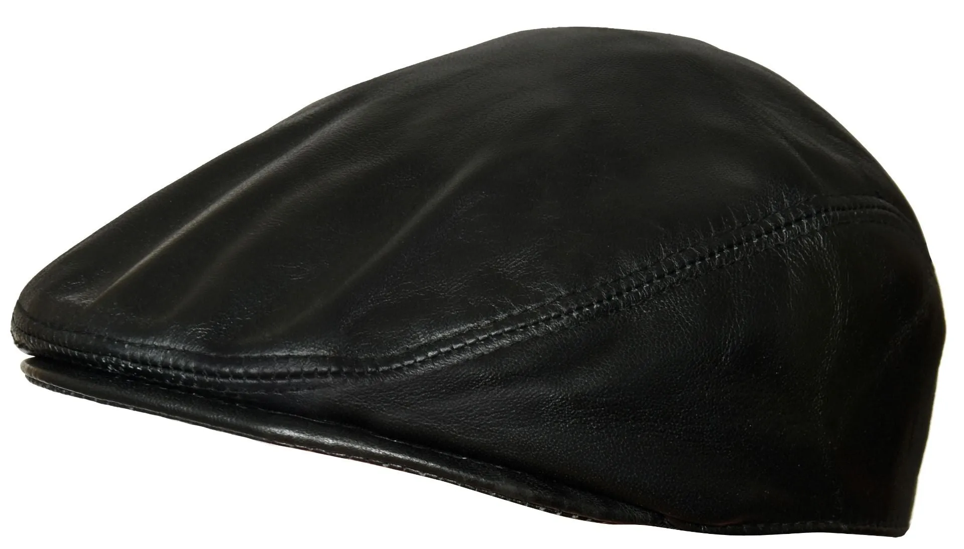 Men's Tan Leather Flat Cap