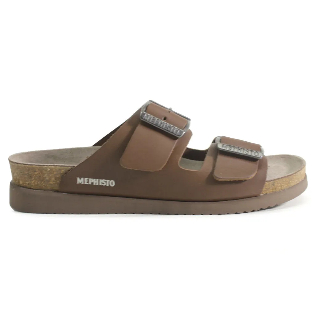 Mephisto Womens Sandals Hester Casual Buckle Slip On Slides Nubuck Leather - UK 4.5