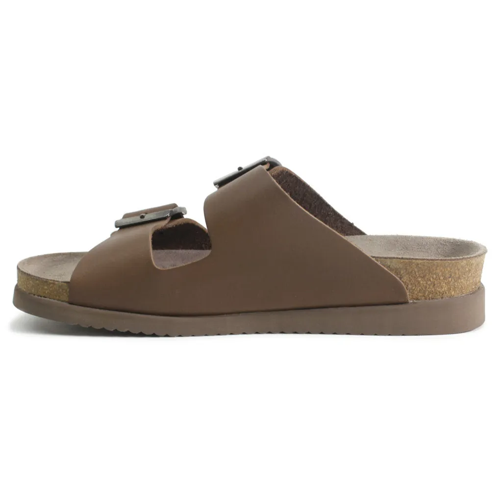 Mephisto Womens Sandals Hester Casual Buckle Slip On Slides Nubuck Leather - UK 4.5