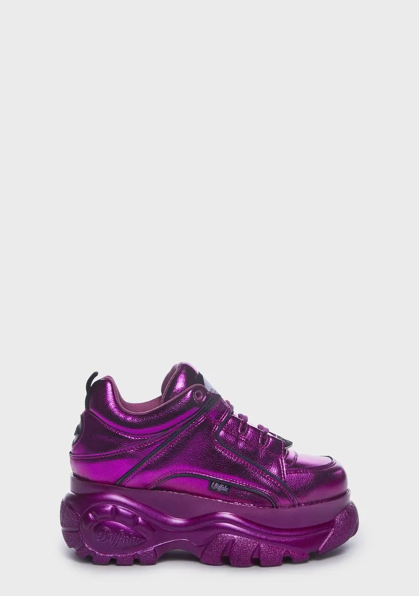 Metallic Purple Classic Low Sneakers-