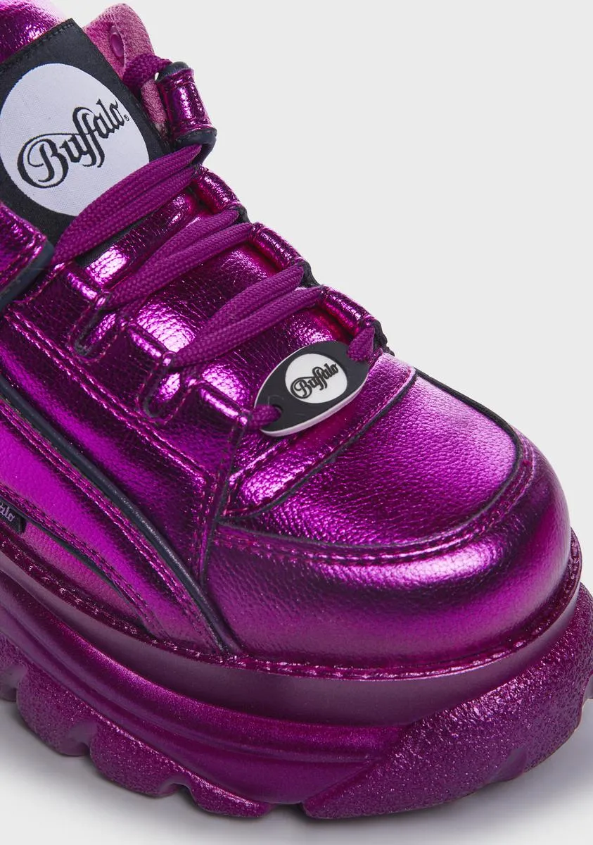 Metallic Purple Classic Low Sneakers-