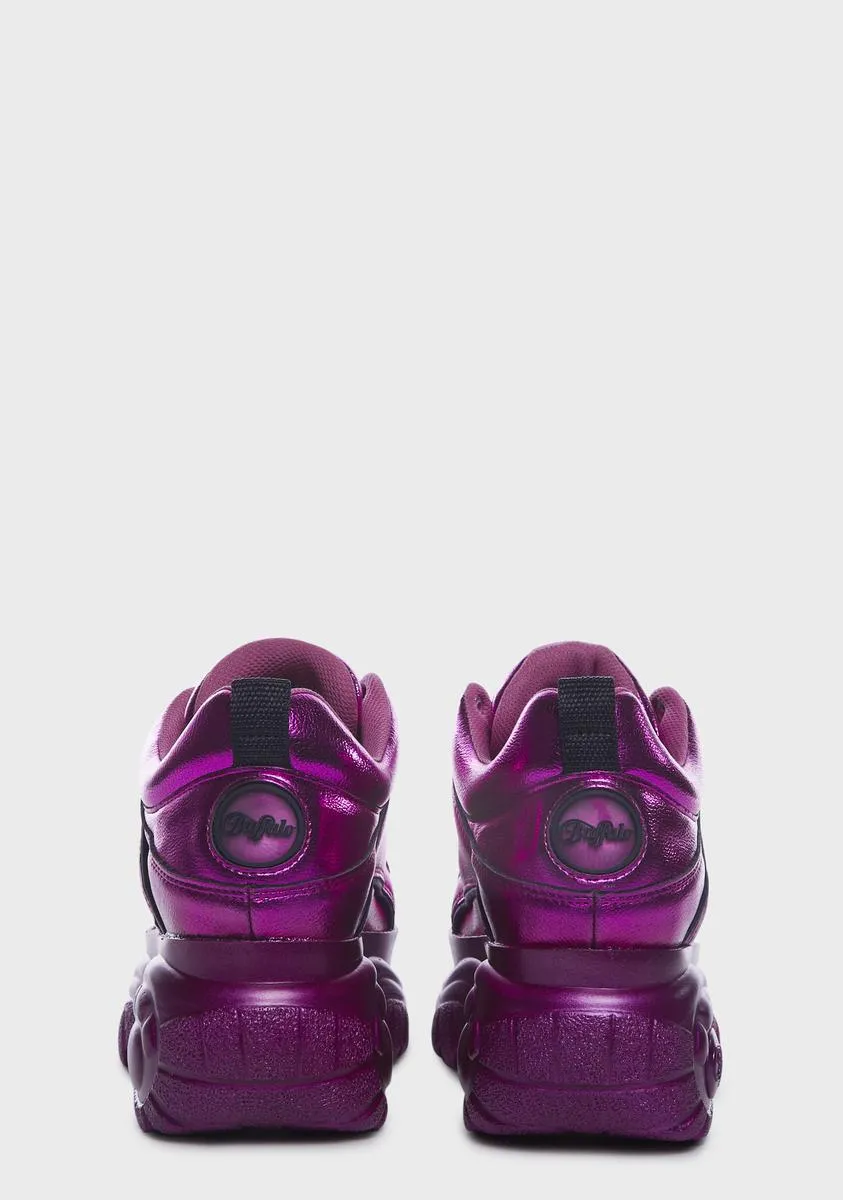 Metallic Purple Classic Low Sneakers-