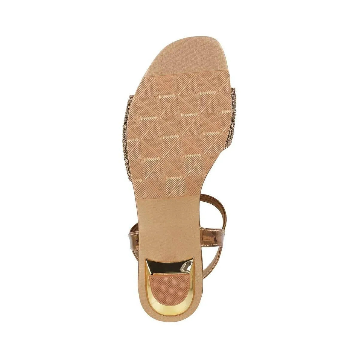 Metro Girls Antique-Gold Party Sandals