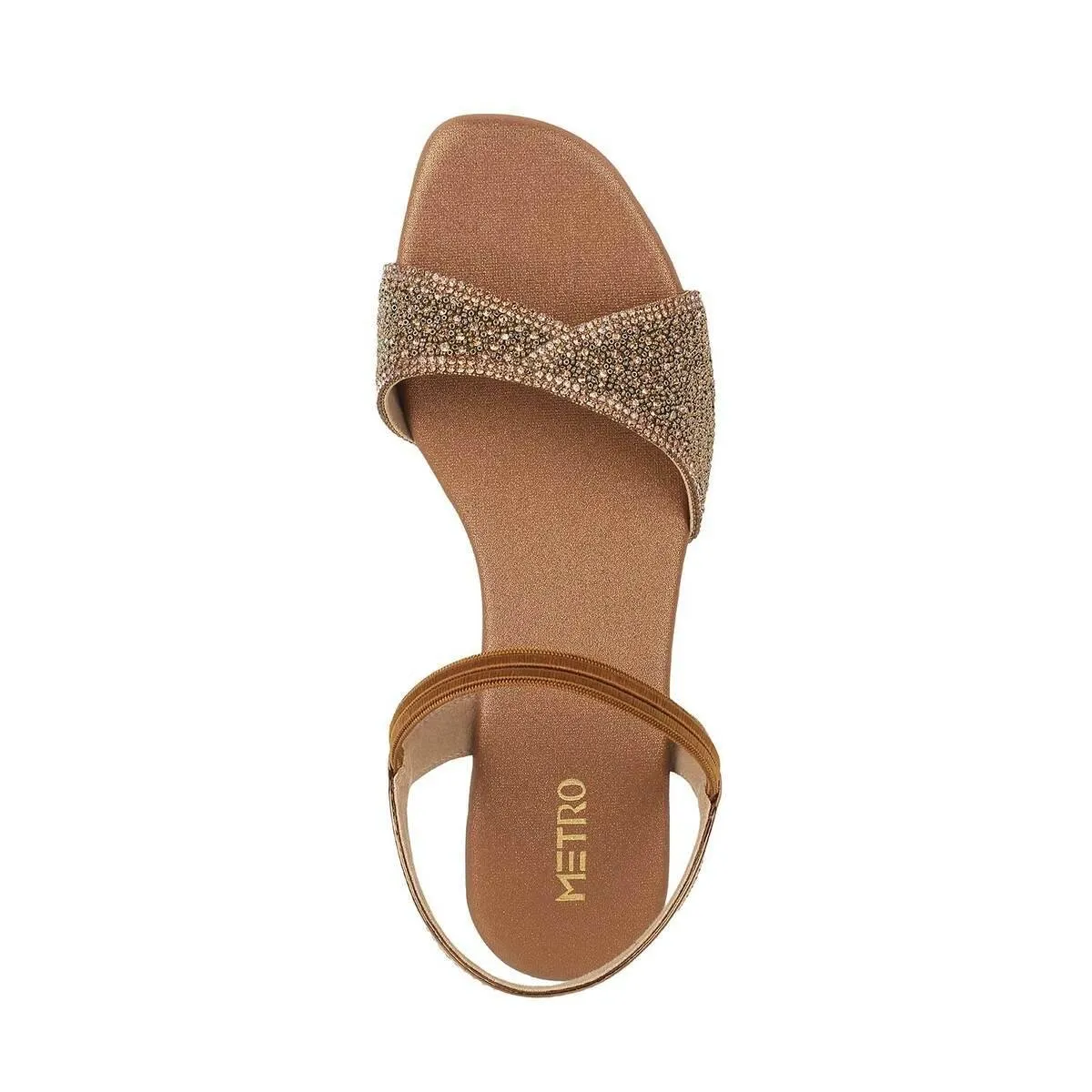 Metro Girls Antique-Gold Party Sandals