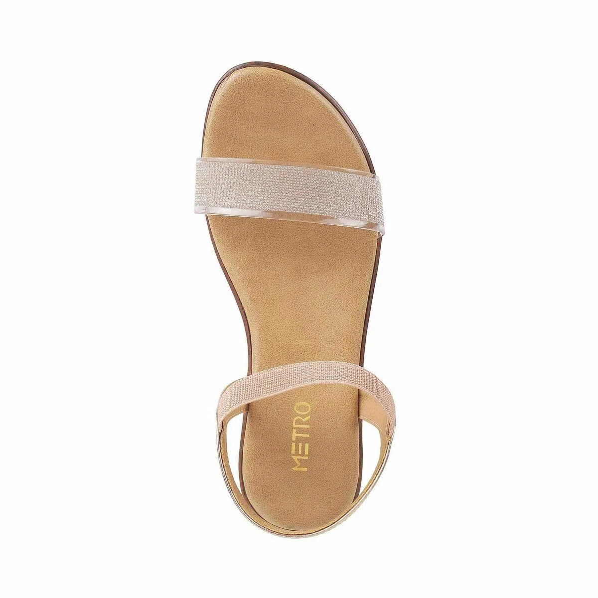 Metro Girls Gold Casual Sandals