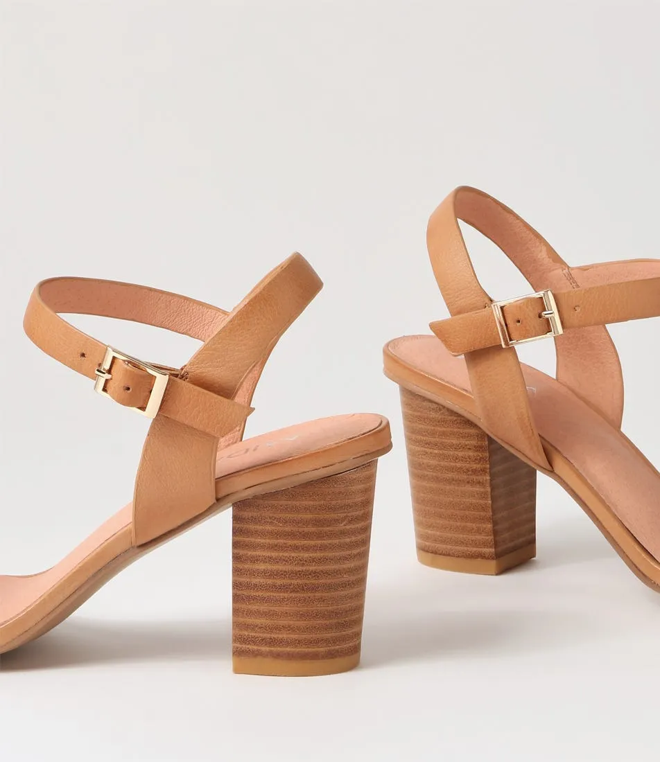 MIDAS Lippee Dark Tan Leather Sandals