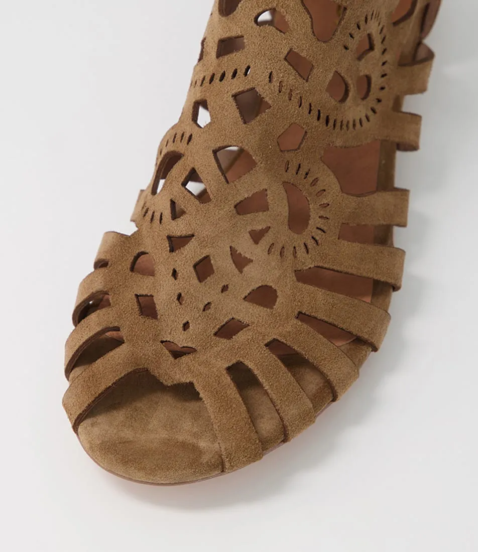 MIDAS Palerma Light Choc Suede Sandals