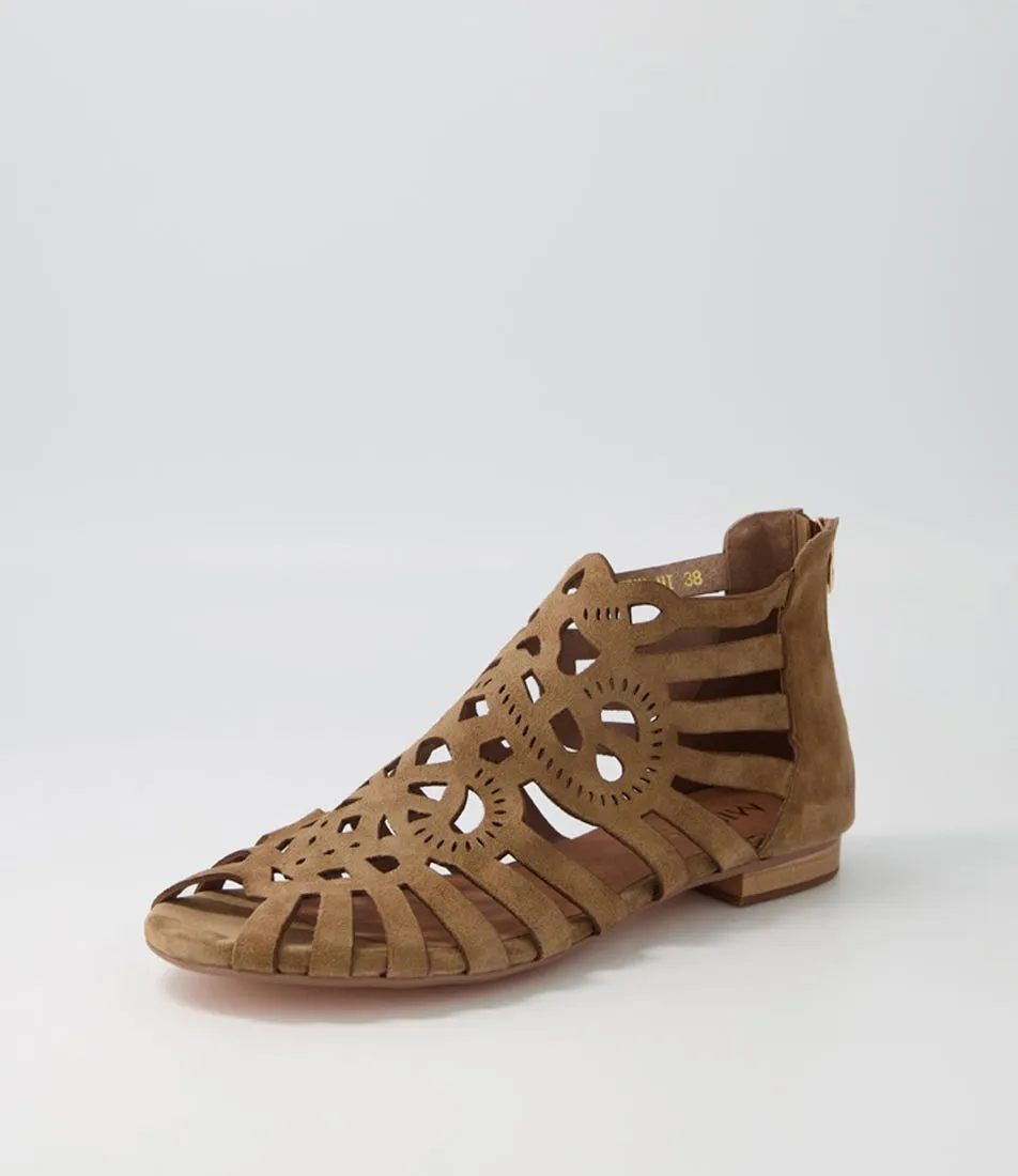 MIDAS Palerma Light Choc Suede Sandals