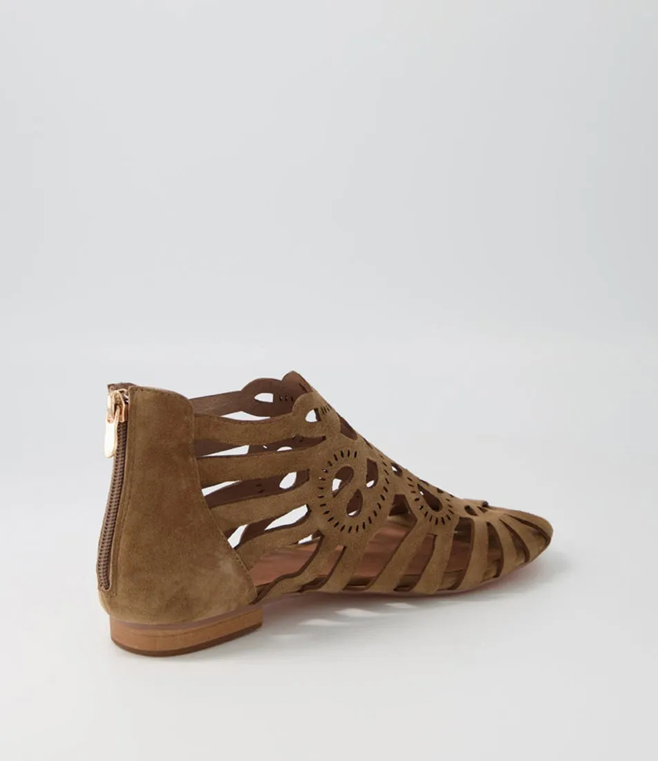 MIDAS Palerma Light Choc Suede Sandals