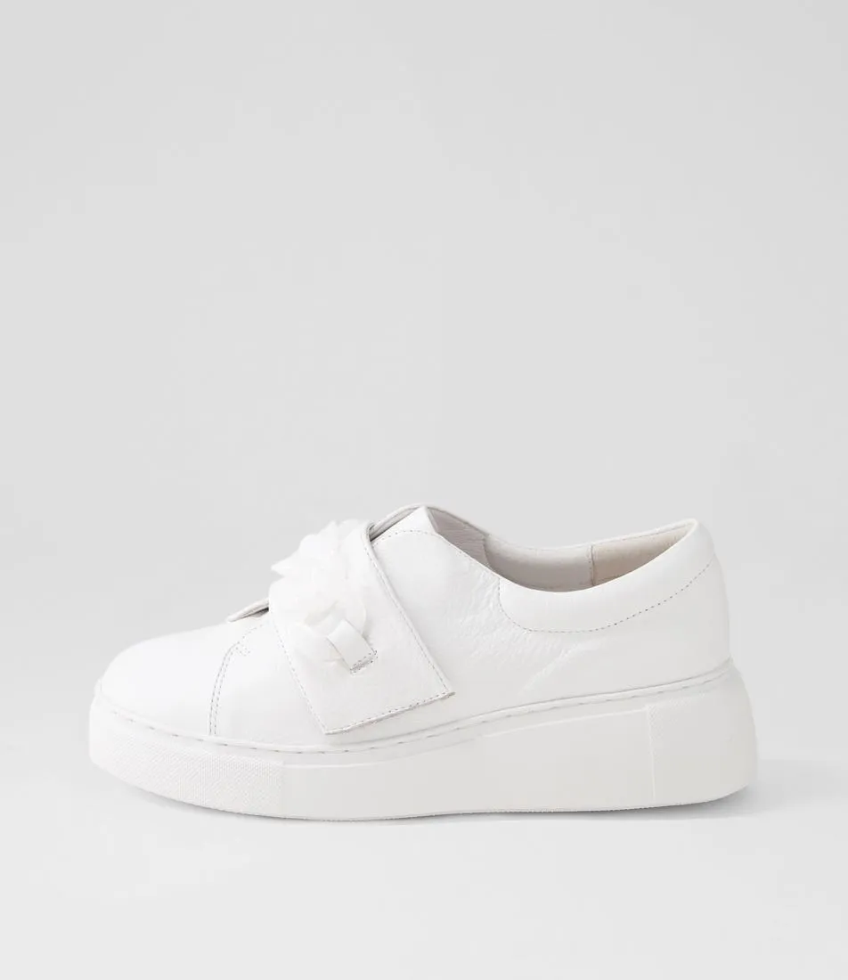 MIDAS Yessa White Leather Sneakers