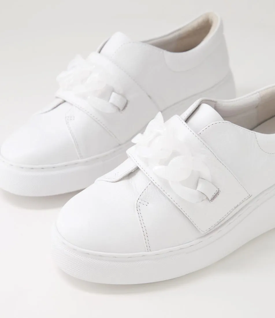 MIDAS Yessa White Leather Sneakers