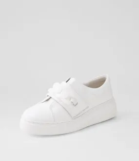 MIDAS Yessa White Leather Sneakers