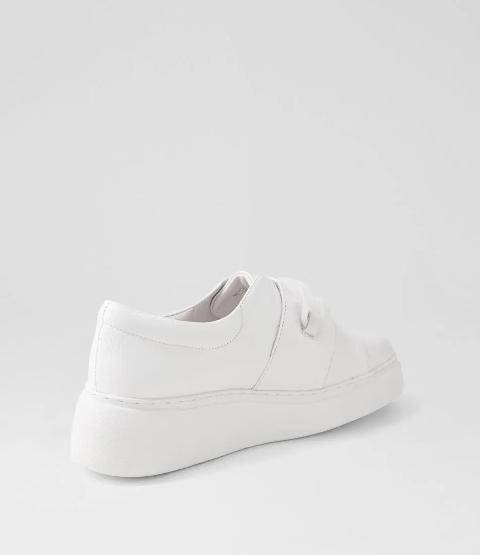 MIDAS Yessa White Leather Sneakers