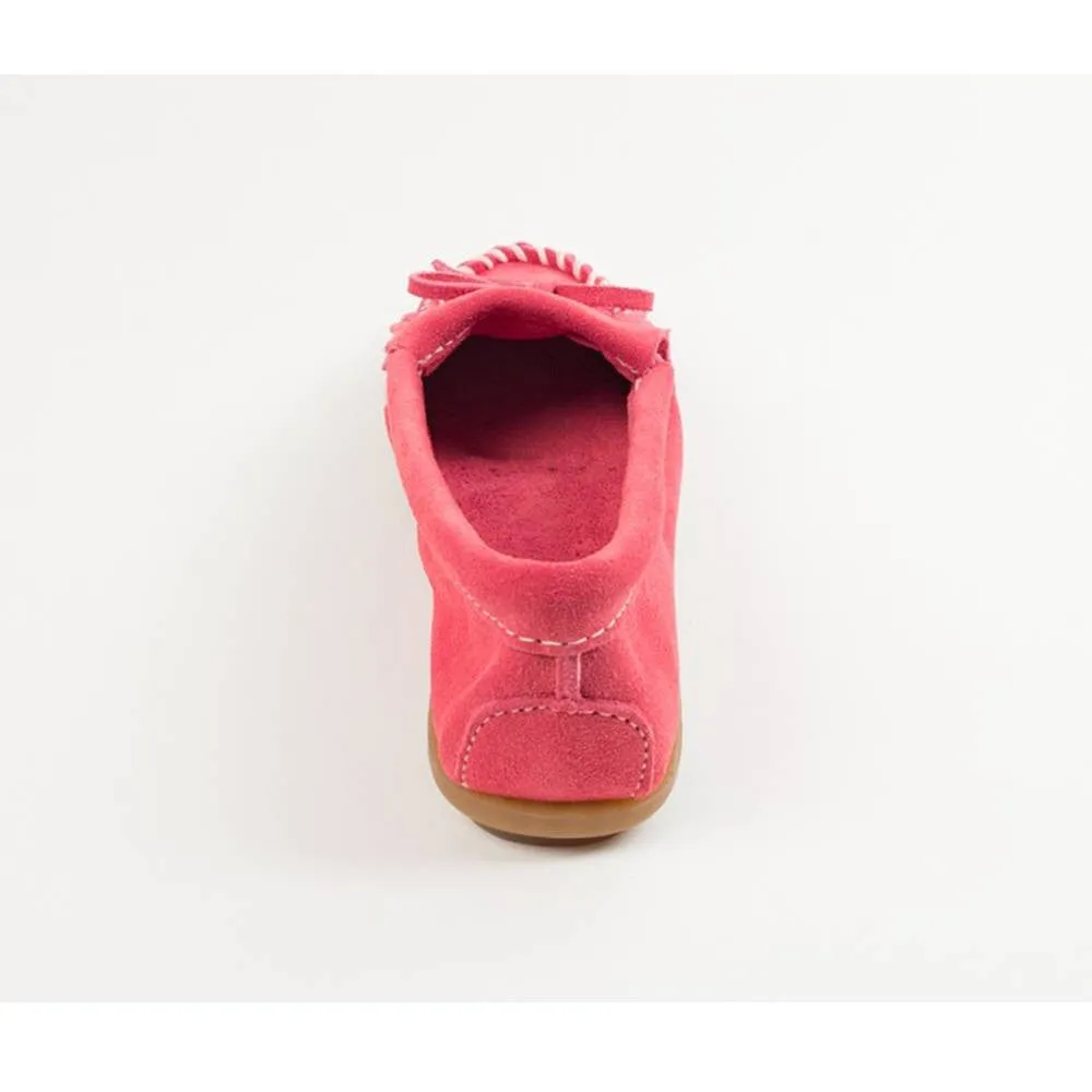 Pink Minnetonka Moccasins with Hardsole