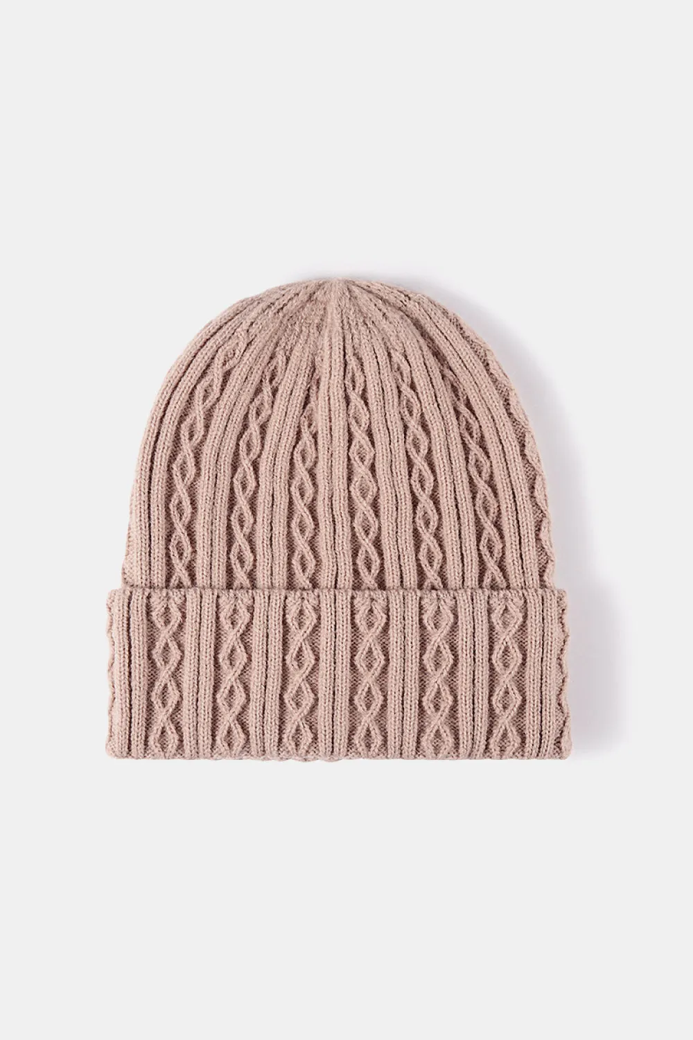 Mixed Knit Cuff Beanie