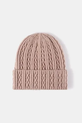 Mixed Knit Cuff Beanie