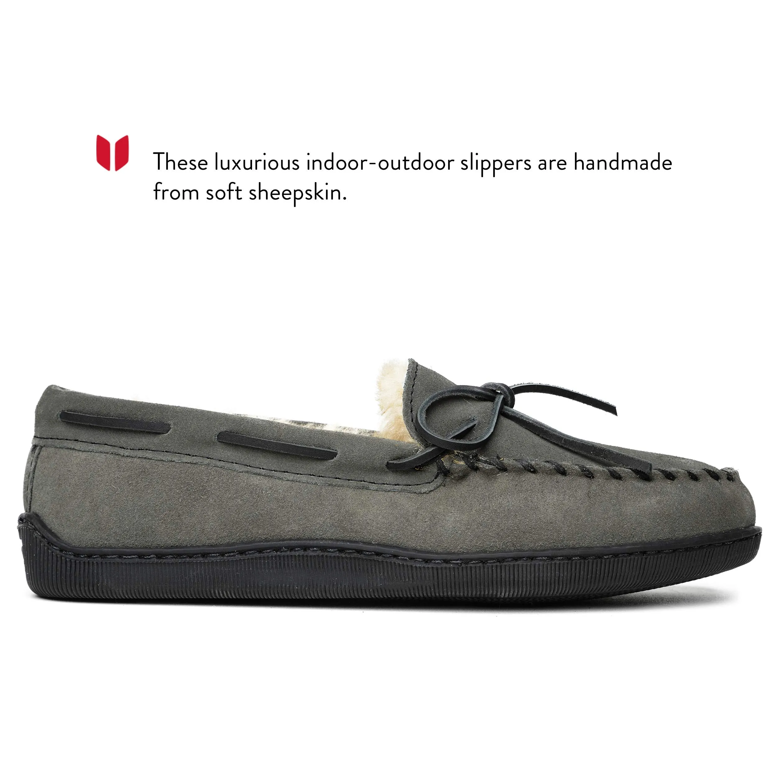 Men's Sheepskin Moccasins with Hardsole