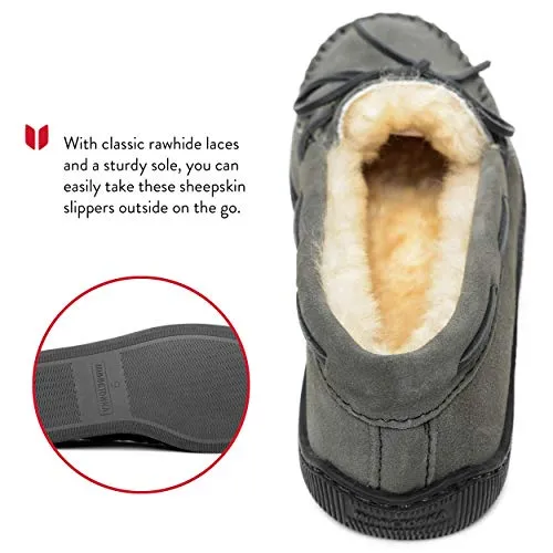 Men's Sheepskin Moccasins with Hardsole