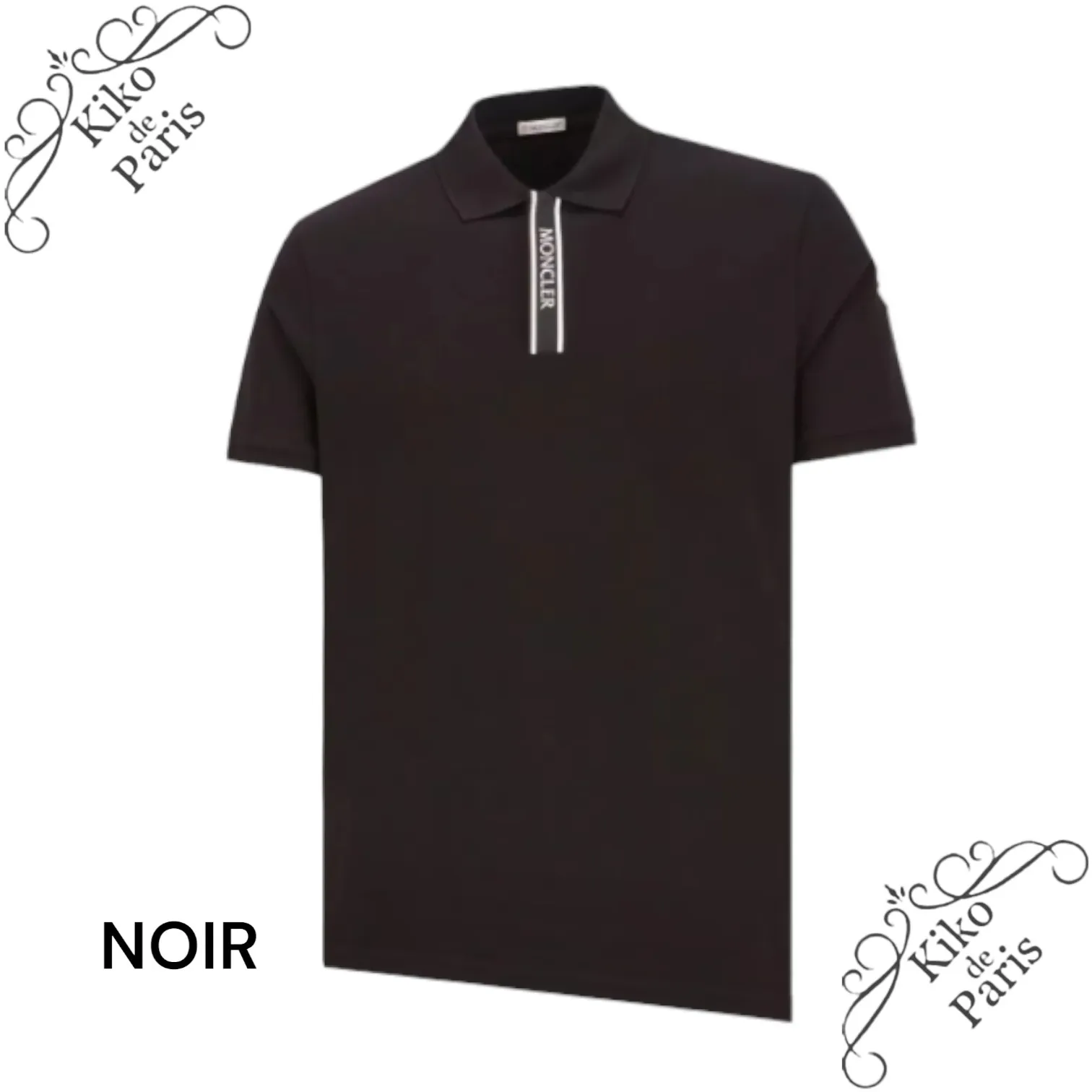 Stylish MONCLER Logo Motif Polo Shirt