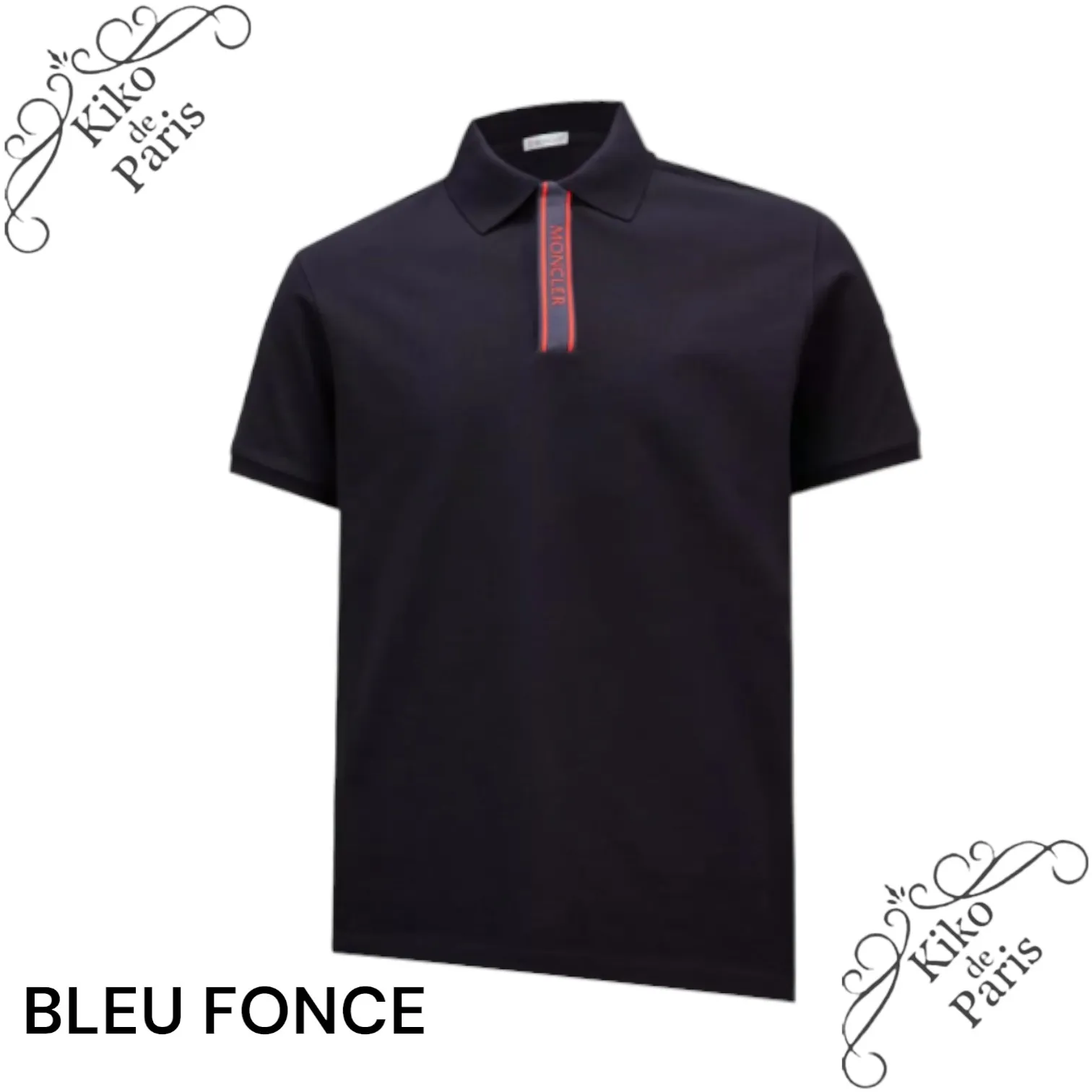 Stylish MONCLER Logo Motif Polo Shirt