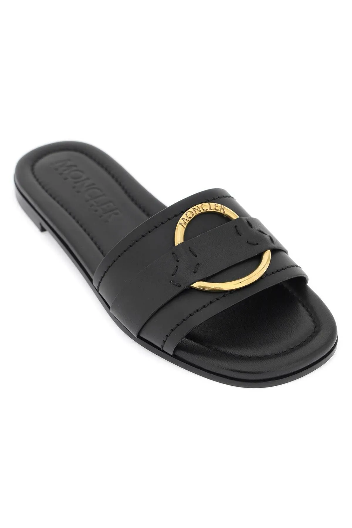 Moncler    Moncler Leather Bell Slides For