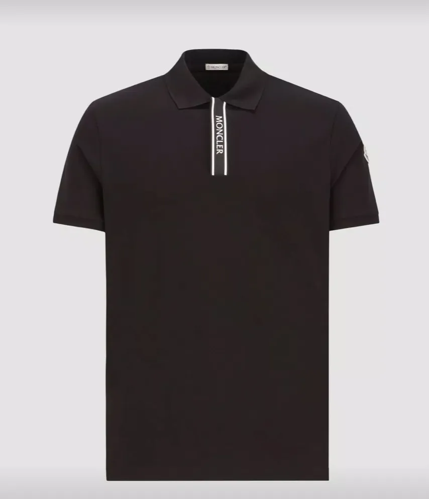 Moncler Polo Shirt with Logo Motif