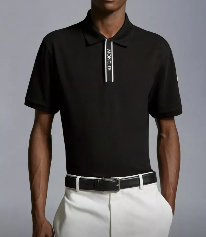 Moncler Polo Shirt with Logo Motif